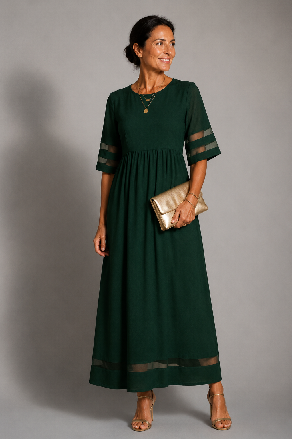 AUBREY Tummy-Smoothing Midi Dress