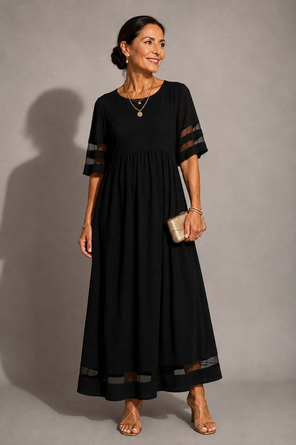 AUBREY Tummy-Smoothing Midi Dress
