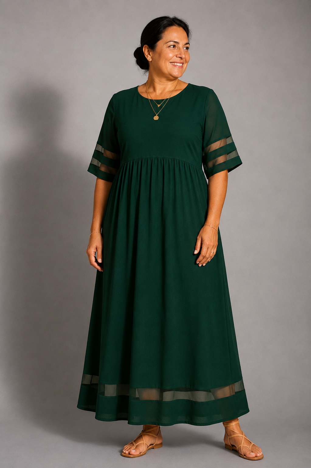 AUBREY Tummy-Smoothing Midi Dress