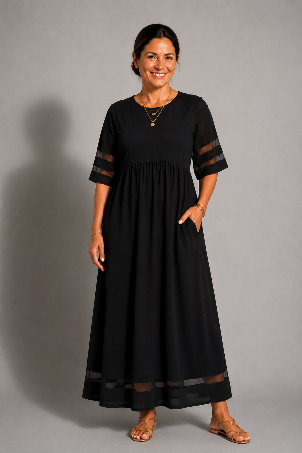 AUBREY Tummy-Smoothing Midi Dress