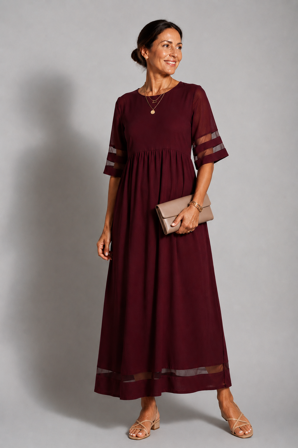 AUBREY Tummy-Smoothing Midi Dress