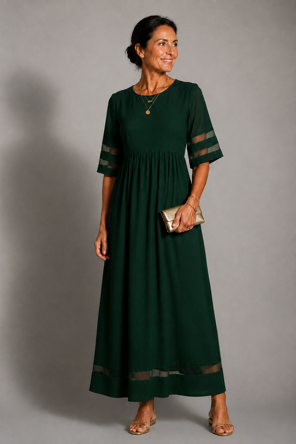 AUBREY Tummy-Smoothing Midi Dress