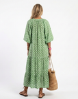 APOLLINE Patterned Midi Dress