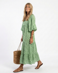 APOLLINE Patterned Midi Dress