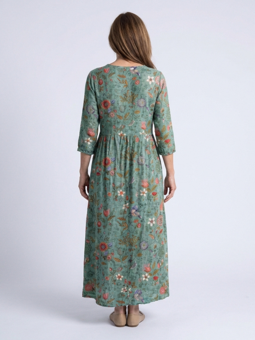 MARINA Floral V-Neck Maxi Dress