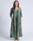 MARINA Floral V-Neck Maxi Dress