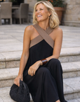 VELORA Cross Elegance Maxi Dress