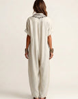 AMARINA Embroidered Linen Maxi Dress