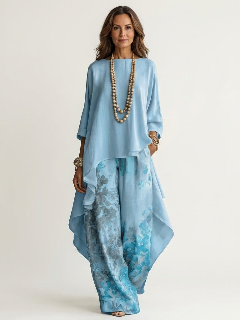 CARIOLA Cotton-Silk Two-Piece Set - Blue