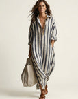 CARRA Striped Maxi Dress