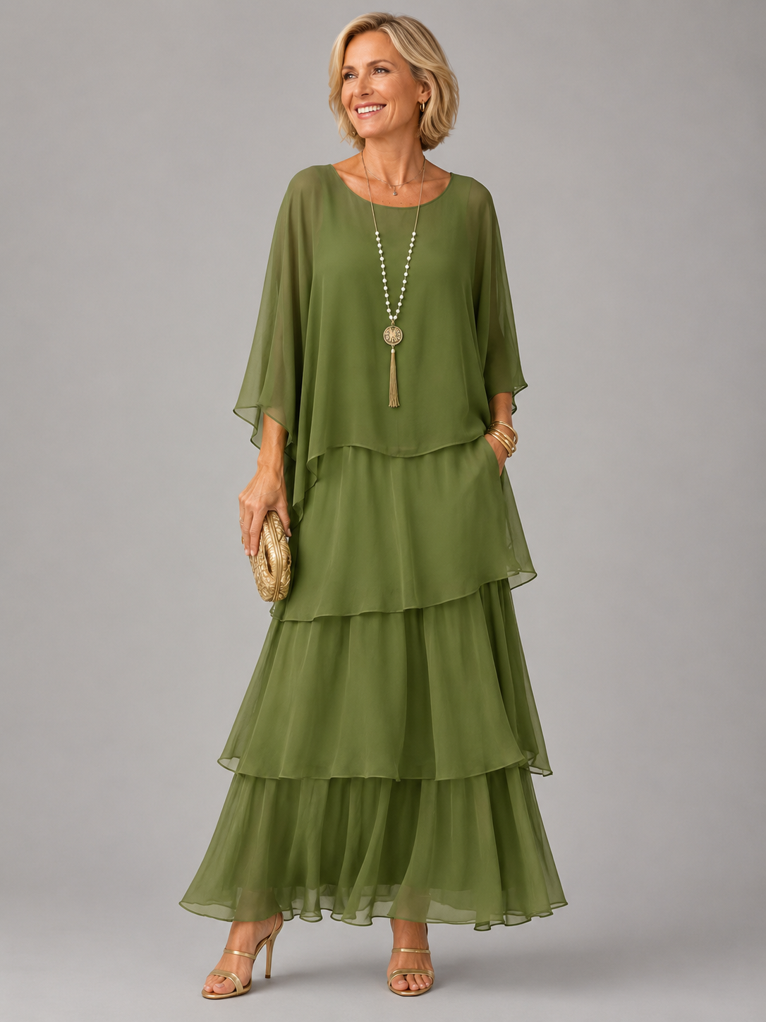 LARA Elegant Flowing Maxi Dress