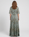 EVADNE Floral V-Neck Maxi Dress