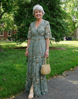 EVADNE Floral V-Neck Maxi Dress