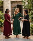 AUBREY Tummy-Smoothing Midi Dress