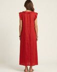 JOSETTE Ruffle V-Neck Maxi Dress
