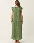 JOSETTE Ruffle V-Neck Maxi Dress