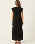 JOSETTE Ruffle V-Neck Maxi Dress