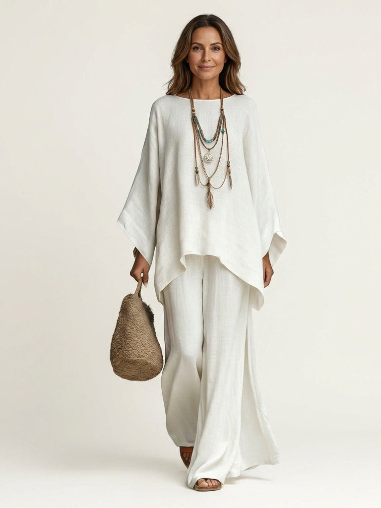 MAJOLIE Boho Two-Piece Set - White