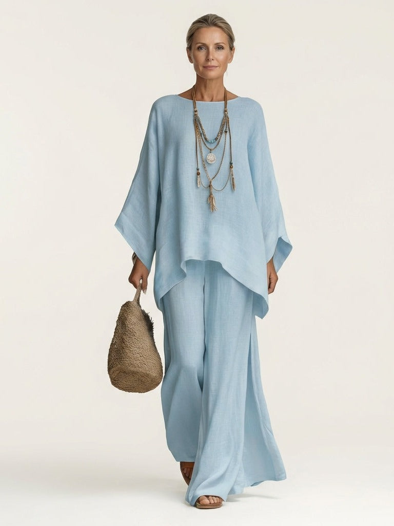 MAJOLIE Boho Two-Piece Set - Blue