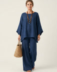 MAJOLIE Boho Two-Piece Set - Navy Blue