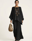MAJOLIE Boho Two-Piece Set - Black