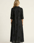 MARIAM Cotton-Linen Embroidered Maxi Dress
