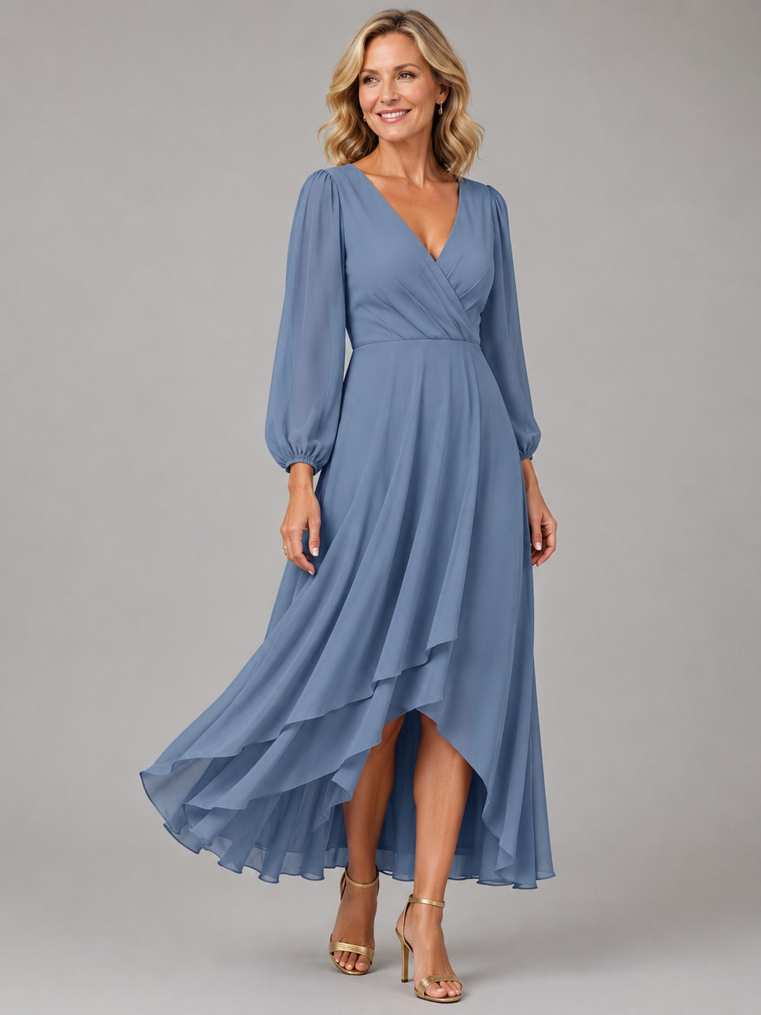 MIA Elegant V-Neck Maxi Dress