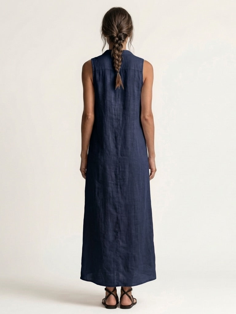 MIRABELL Hooded Sleeveless Maxi Dress
