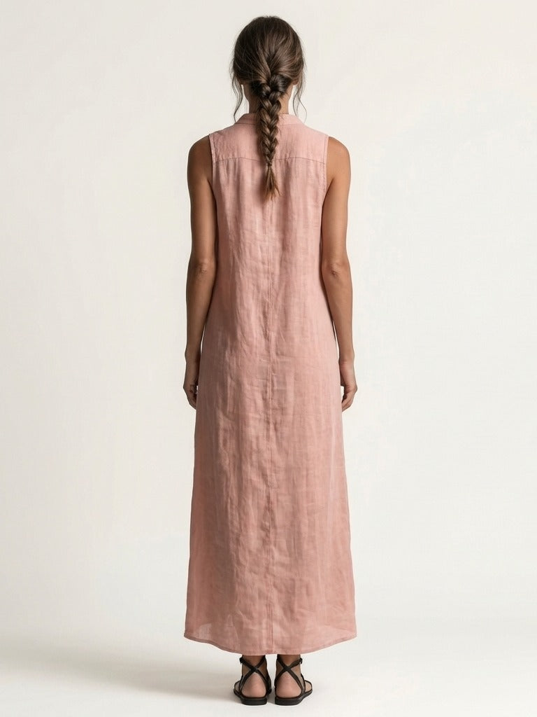MIRABELL Hooded Sleeveless Maxi Dress