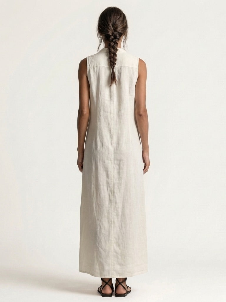 MIRABELL Hooded Sleeveless Maxi Dress