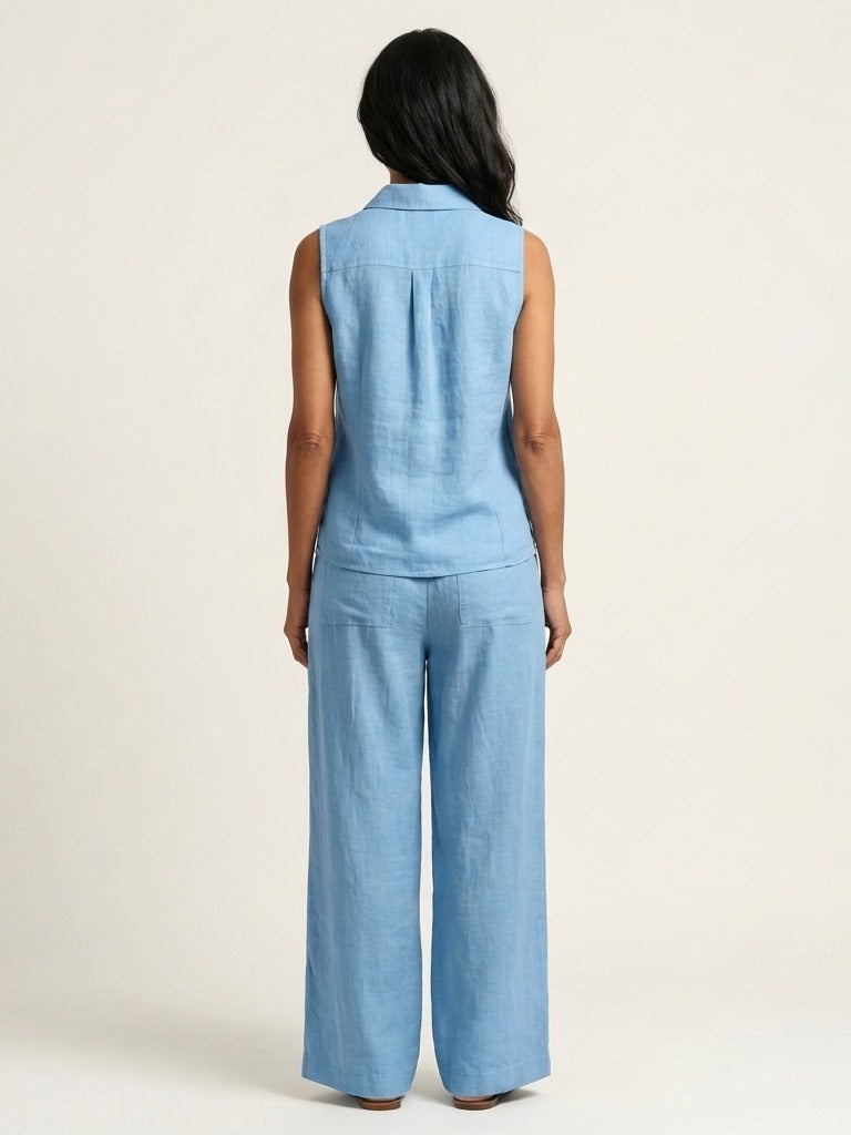 TWIILA Wrap-Top &amp; Wide-Leg Set