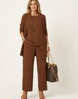VIVIENNE Minimalist 3-Piece Set - Brown