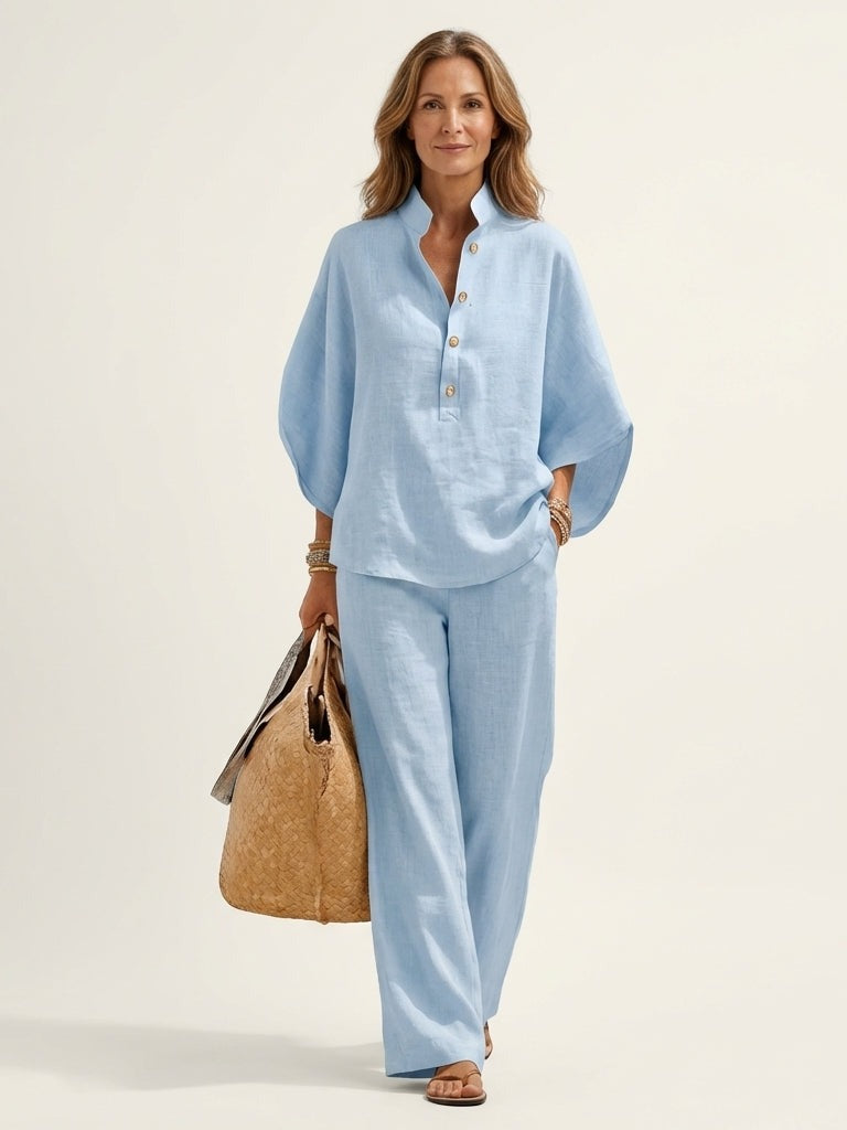 ZERAH Two-Piece Set - Light Blue