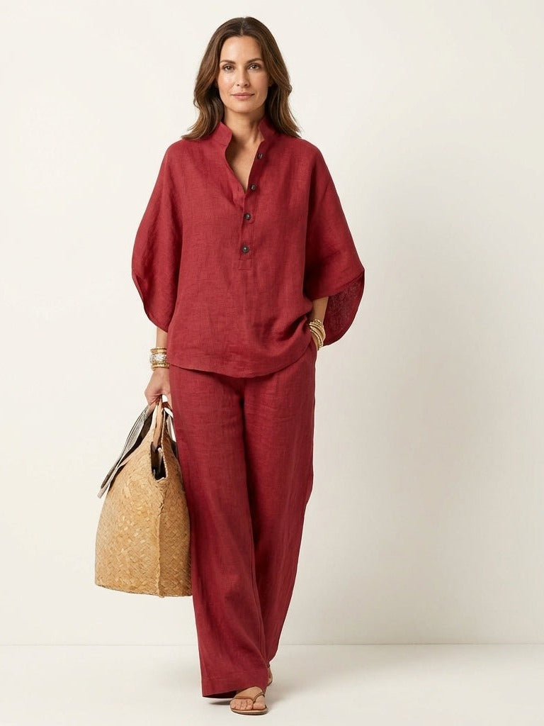 ZERAH Two-Piece Set - Red